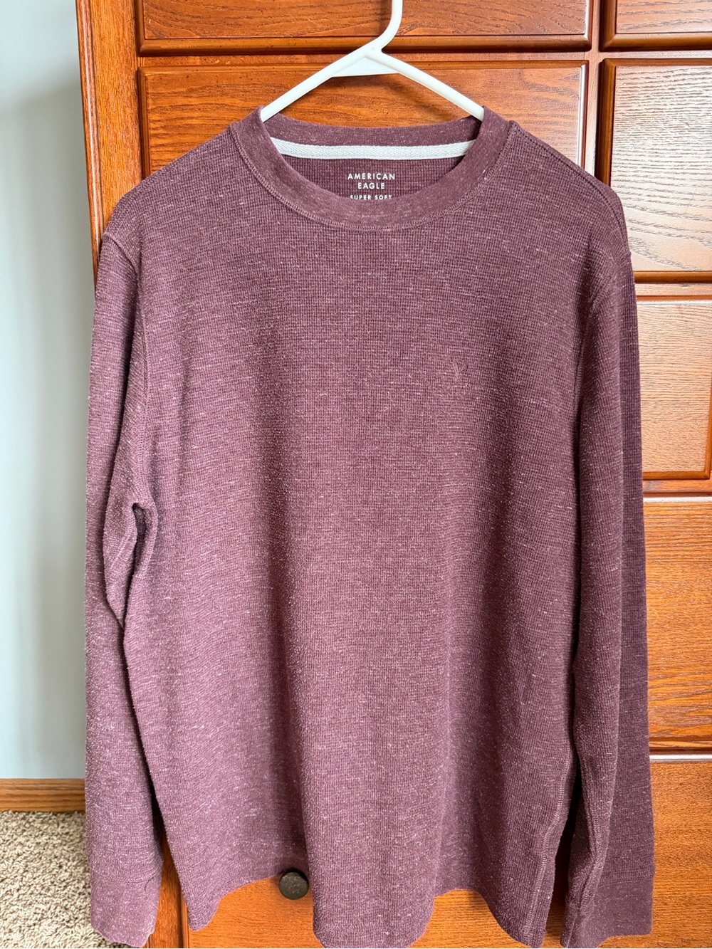 American Eagle Outfitters Men’s Crewneck Sweater - Maroon Heather